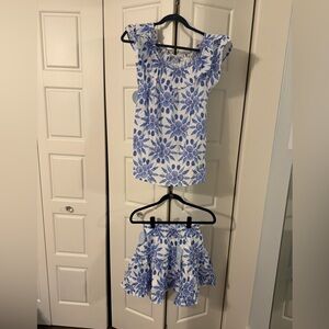 NWT Hill House Home shell mosaic set top Skirt Small